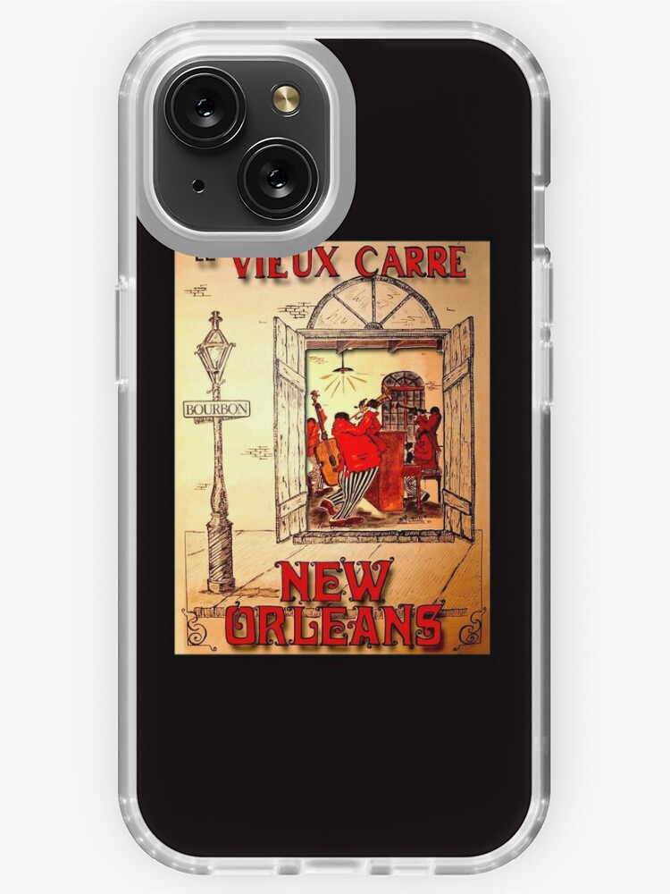 NEW ORLEANS Vintage Mardi Gras Jazz Advertising Print iPhone Case