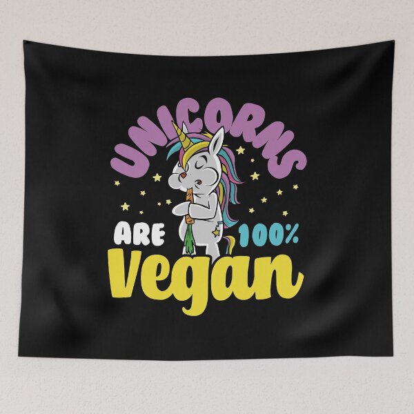 Item preview, Unicorns Are 100% Vegan designed and sold by thingsandthings.