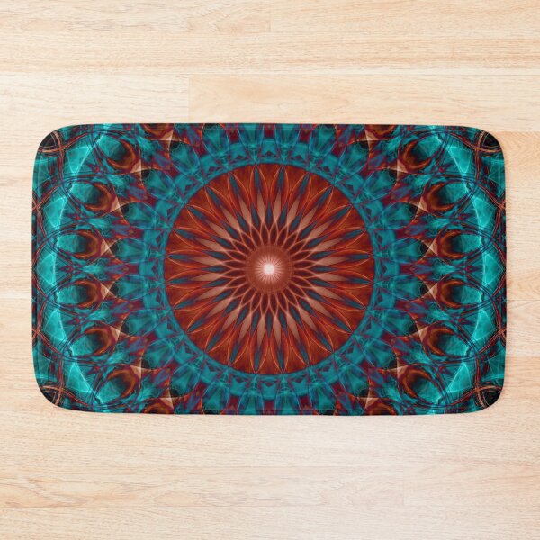 Item preview, Glowing blue and orange mandala designed and sold by JBlaminsky.