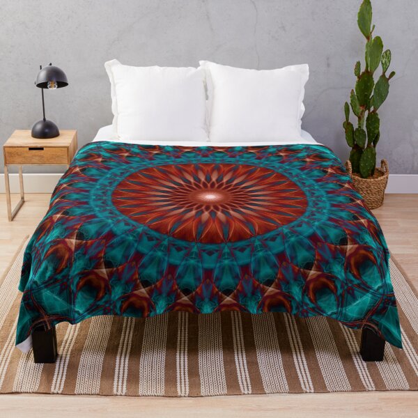 Item preview, Glowing blue and orange mandala designed and sold by JBlaminsky.