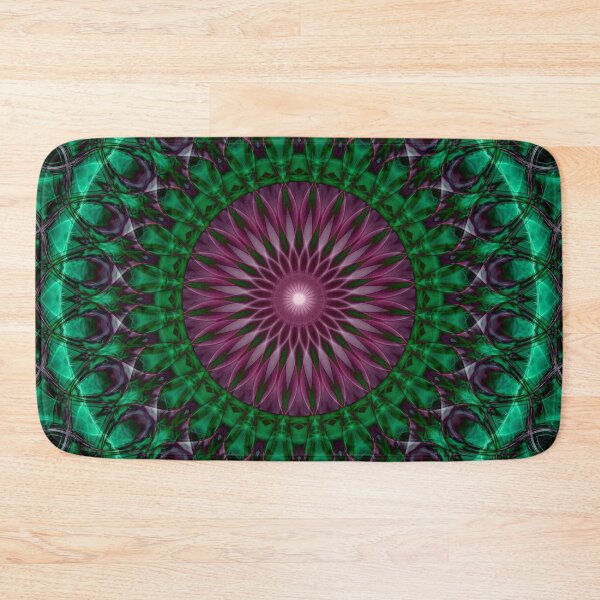 Item preview, Glowing green and dark purple mandala designed and sold by JBlaminsky.
