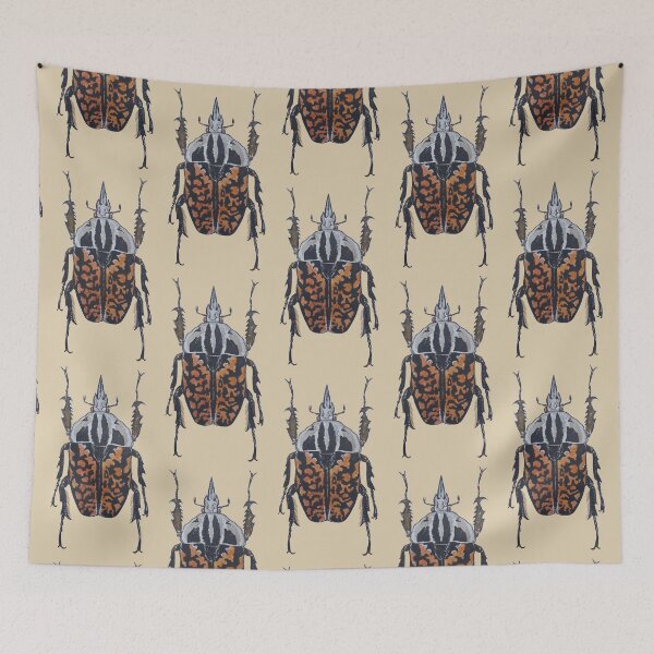 Item preview, mecynorrhina oberthuri decorata Beetle  designed and sold by bluejayknits.