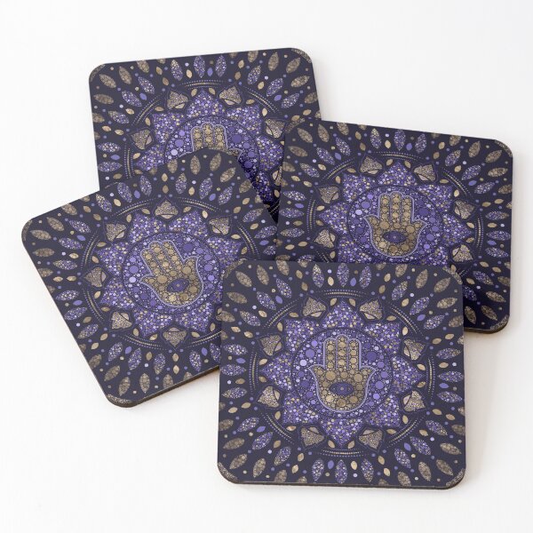 Item preview, Hamsa Hand -Hand of Fatima in Lotus mandala  designed and sold by k9printart.