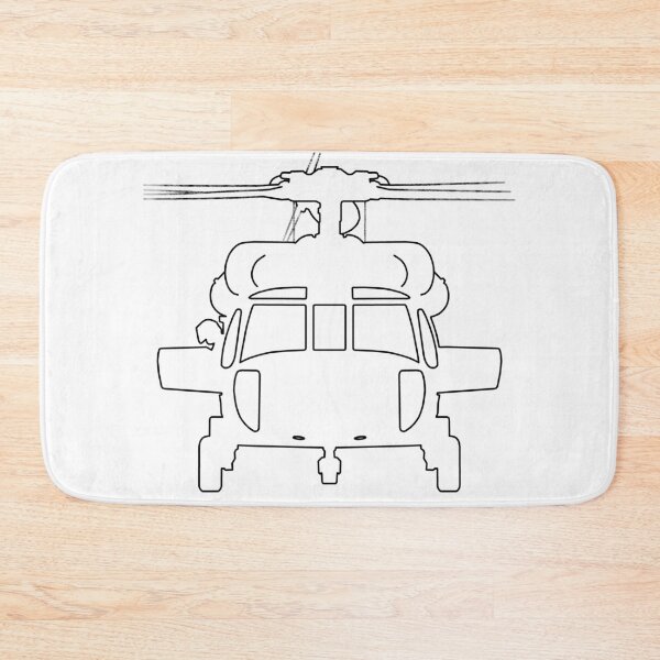 Item preview, Black Hawk helicopter outline graphic (black)  designed and sold by soitwouldseem.