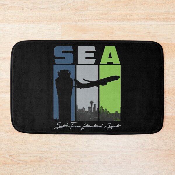 Item preview, SEA Seattle Tacoma International Airport SeaTac Washington Retro Art  designed and sold by RealPilotDesign.