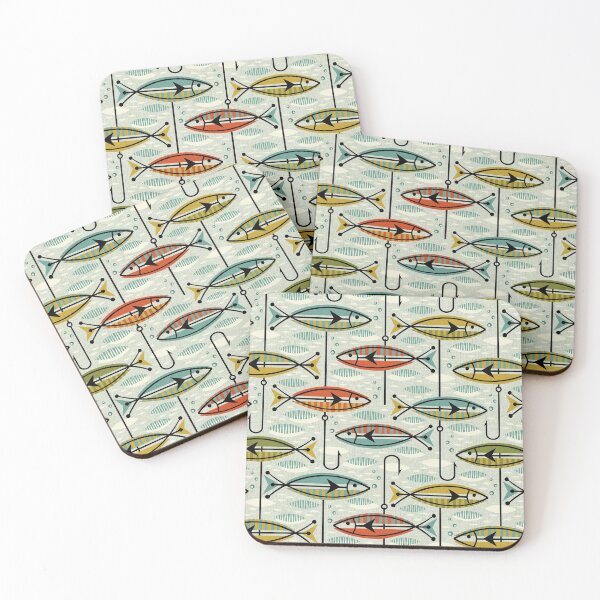 Item preview, Retro Color Block Fish designed and sold by studioxtine.