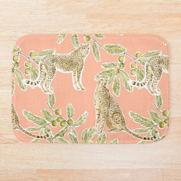 Item preview, Cheetahs Watercolor on Coral designed and sold by Jacqueline Maldonado.