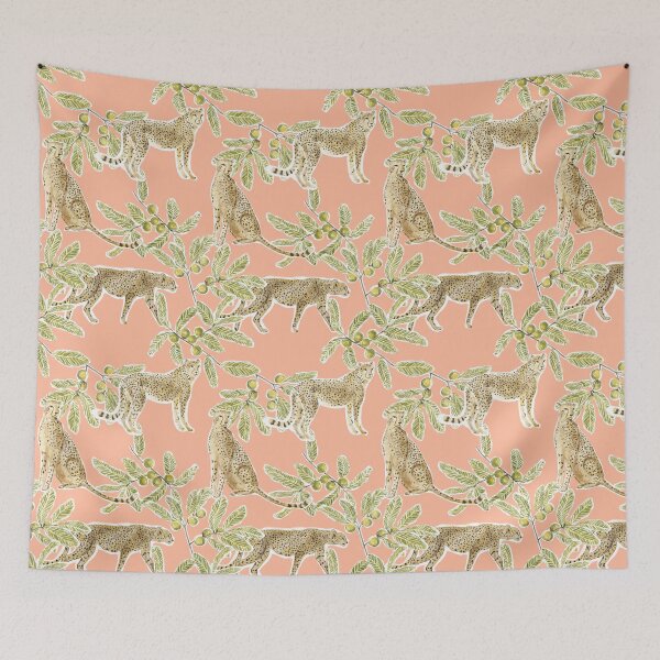 Item preview, Cheetahs Watercolor on Coral designed and sold by Jacqueline Maldonado.