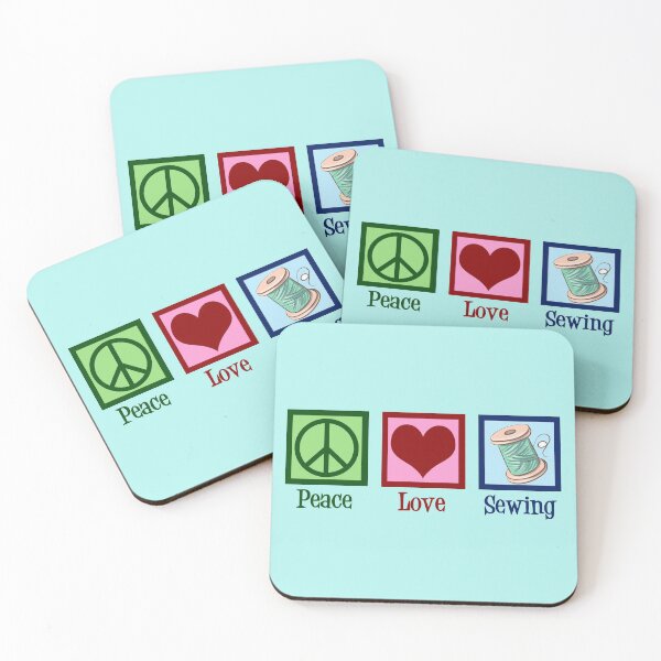 Item preview, Peace Love Sewing Cute Seamstress designed and sold by Epic Love Designs.