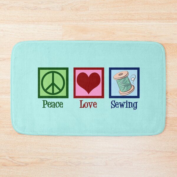 Item preview, Peace Love Sewing Cute Seamstress designed and sold by Epic Love Designs.