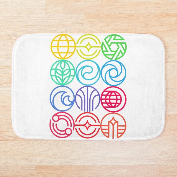 New Epcot Logos Bath Mat
