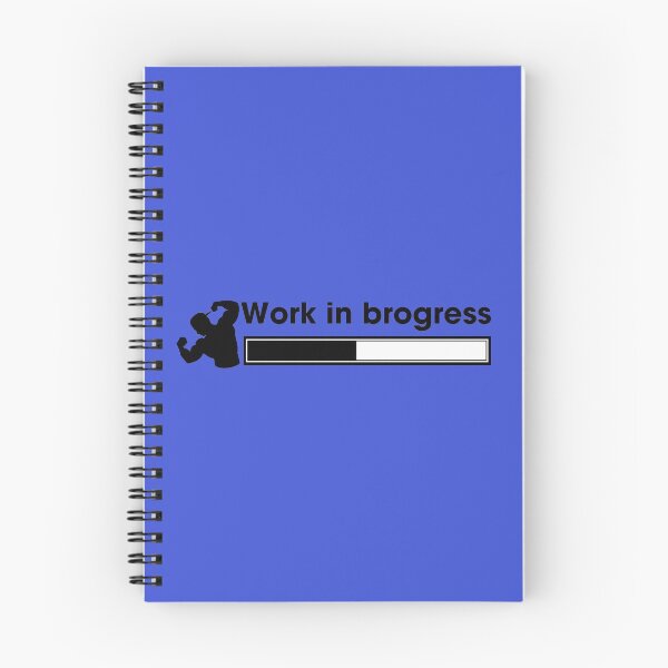 Item preview, Work in Brogress, Black on blue designed and sold by Pawgyle.