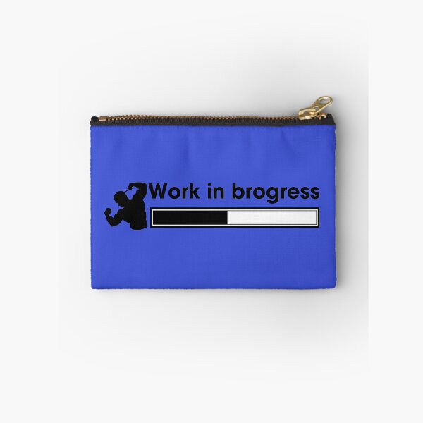 Item preview, Work in Brogress, Black on blue designed and sold by Pawgyle.