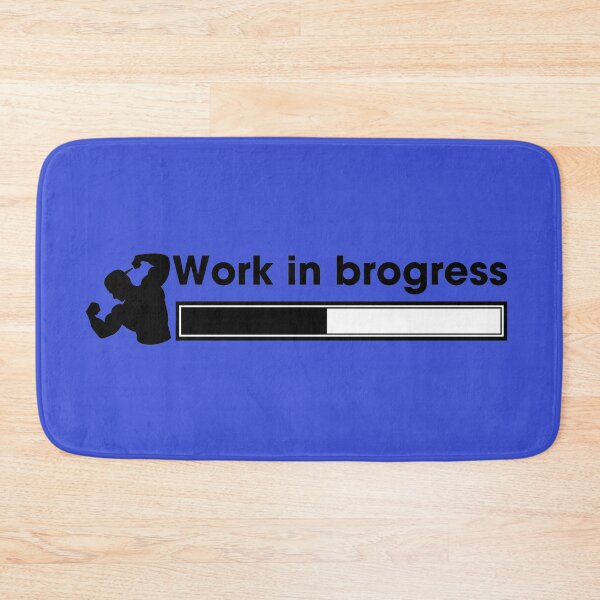 Item preview, Work in Brogress, Black on blue designed and sold by Pawgyle.