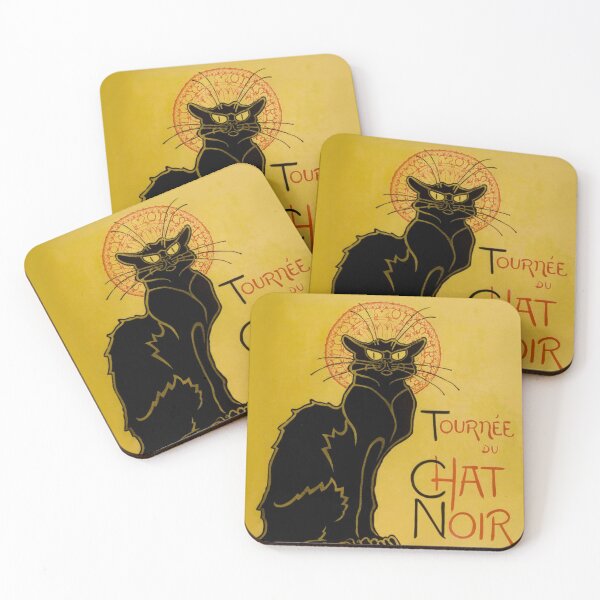 Item preview, Chat Noir, Black Cat Vintage Poster designed and sold by vintagevivian.