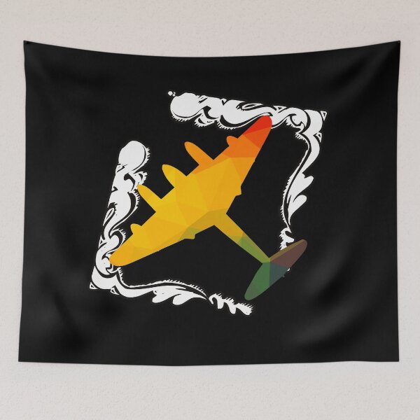 Item preview, War bomber plane flying over border design designed and sold by Kam-designs.