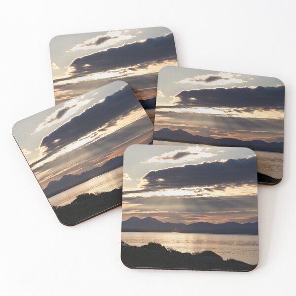 Item preview, Sunrise over Loch Indaal to Bowmore and the Paps of Jura designed and sold by IslayFineArt.