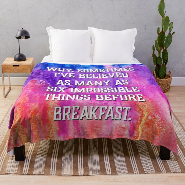 Item preview, Impossible Things Quote from Alice in Wonderland over Rainbow designed and sold by Daydreamer Alley.