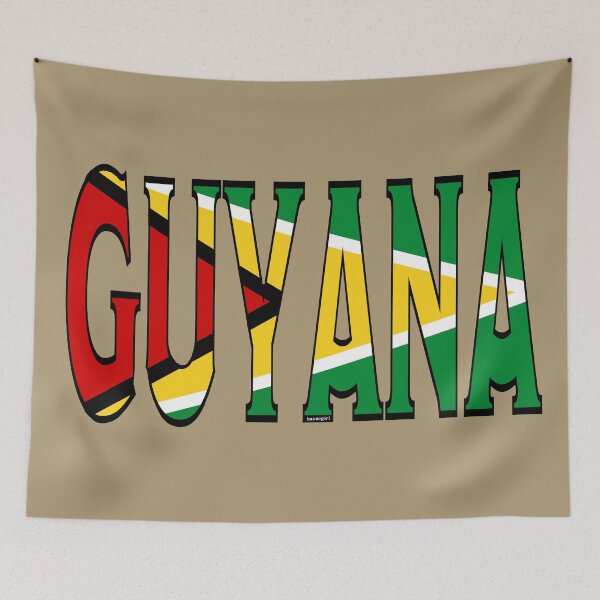 Item preview, Guyana Font with Guyanese Flag designed and sold by Havocgirl.