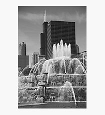 Chicago Skyline and Buckingham Fountain Photographic Print