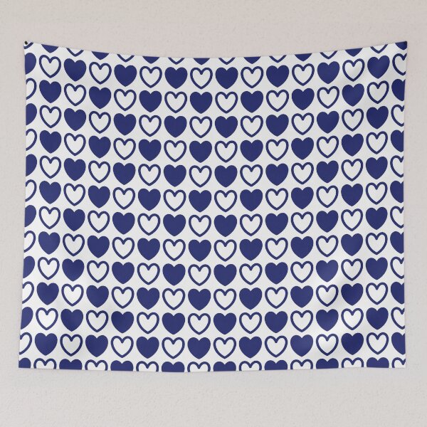 Item preview, Blue and White Hearts  designed and sold by lornakay.