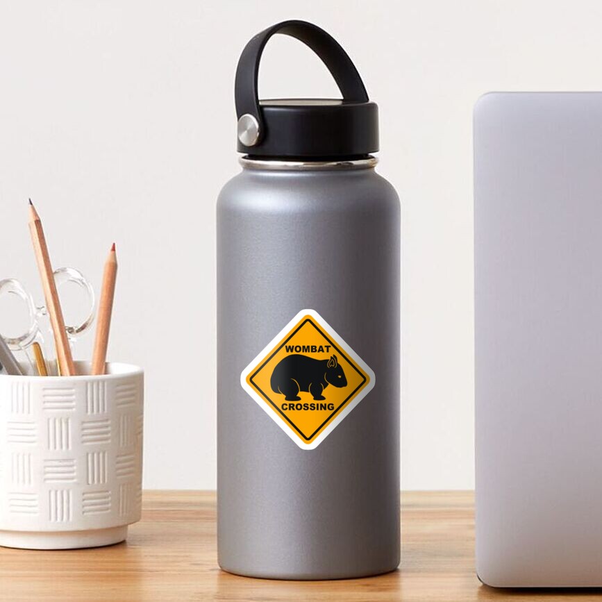 Wombat Crossing Sign Sticker