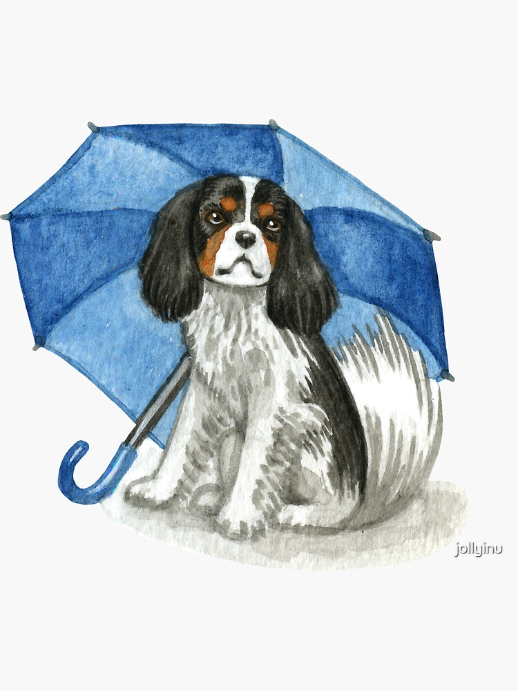 Cavalier King Charles Spaniel Umbrella - Tri Cavalier King Charles Spaniel Umbrella - Tri