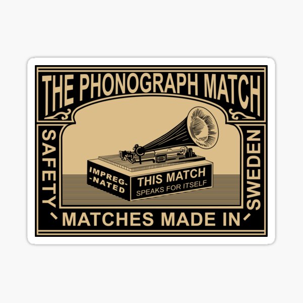 Item preview, The Vintage Phonograph Safety Matches designed and sold by rogue-design.