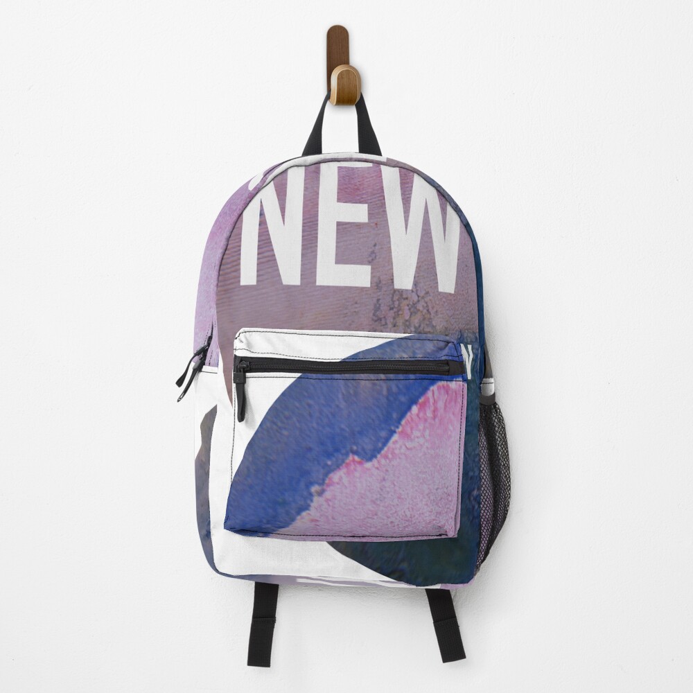 New York Coordinates on a backpack
