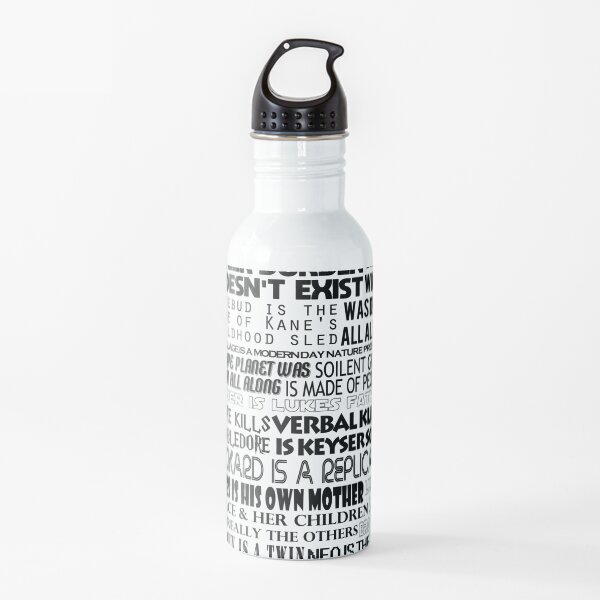 Classic Movie Spoilers Graphic Design Water Bottle