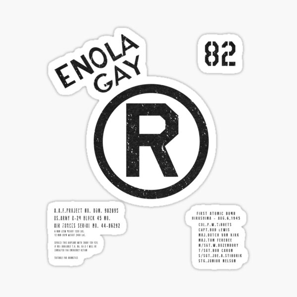 "Enola Gay B29 Superfortress Insignia WWII Aviation History" Sticker