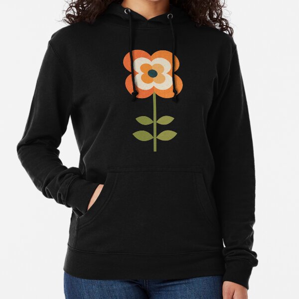 Item preview, Retro Flower - Orange and Charcoal designed and sold by Daisy Beatrice.