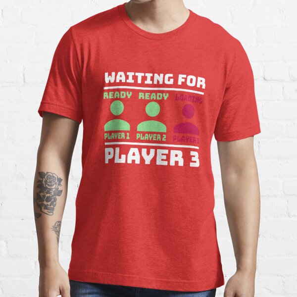 Maternity Waiting for Player 3 Funny Im Pregnant Shirt Announce Pregnancy Gamer T Shirt (Black)