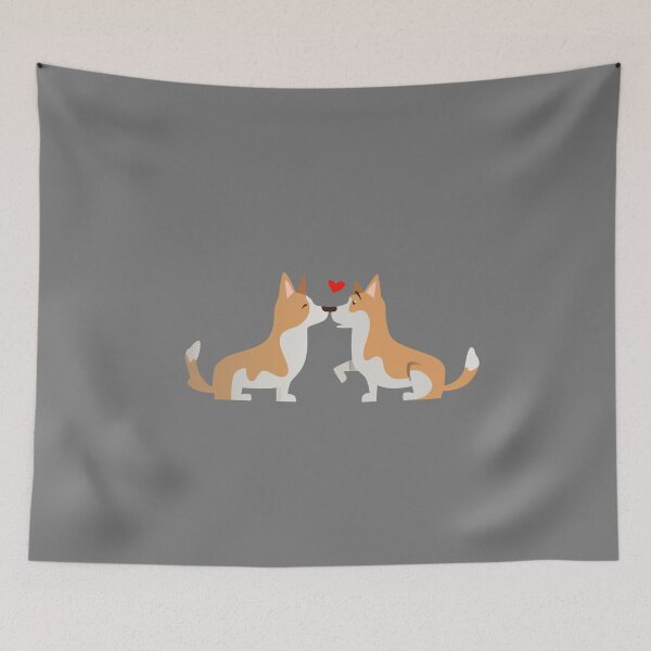 Item preview, Two Lovely Corgis designed and sold by EyeLoveAnimals.