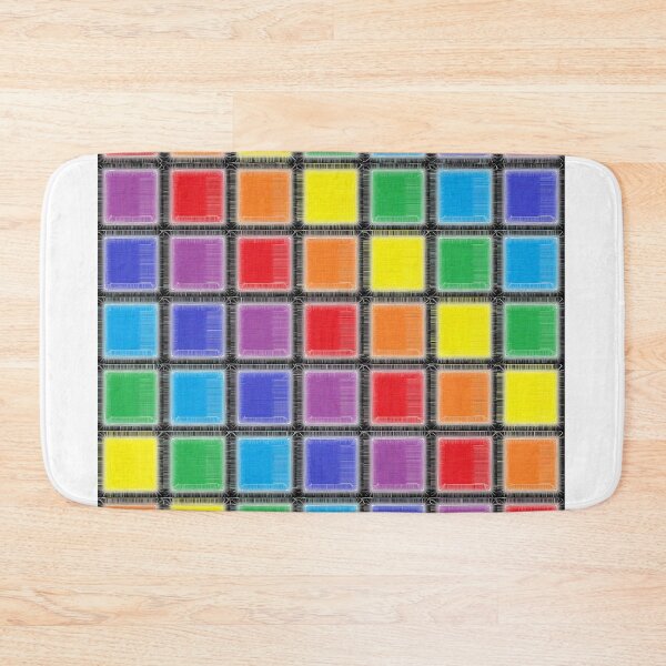 Item preview, Rainbow Scratched Squares  designed and sold by lornakay.