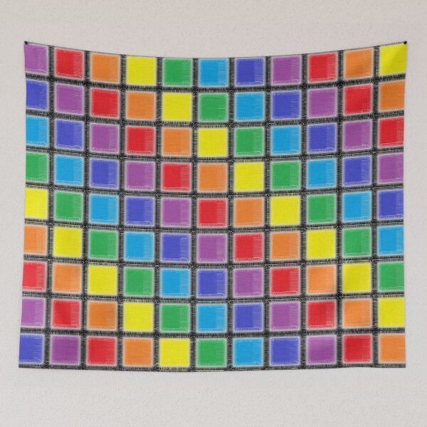 Item preview, Rainbow Scratched Squares  designed and sold by lornakay.