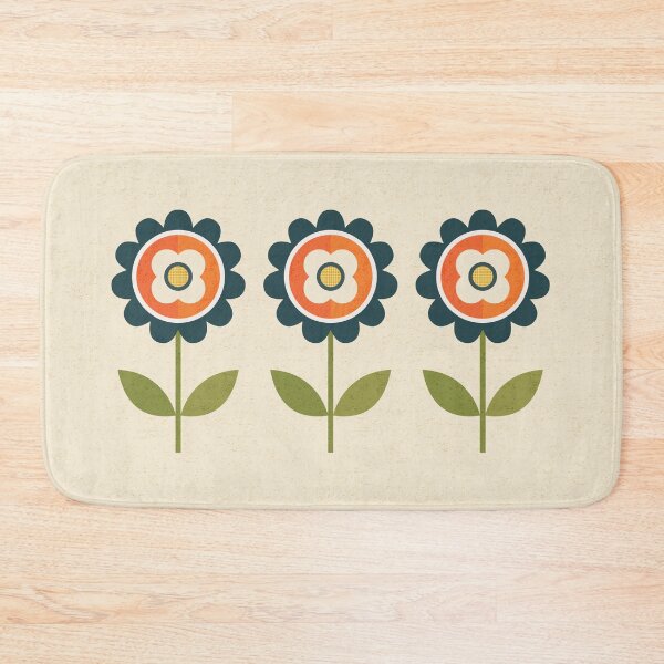 Item preview, Retro Daisy - Orange and Cream designed and sold by Daisy Beatrice.