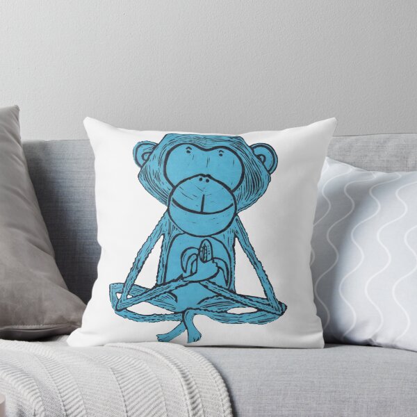 Item preview, Monkey, Cheeky Monkey, blue designed and sold by krisevansart.