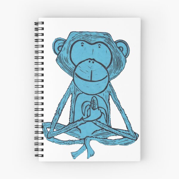 Item preview, Monkey, Cheeky Monkey, blue designed and sold by krisevansart.