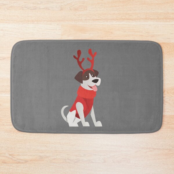 Item preview, Christmas Border Collie - Christmas Dog With Reindeer Horns designed and sold by EyeLoveAnimals.