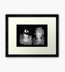 Tulle hats and collars - BW Framed Print