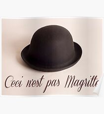 Ceci n'est pas Magritte - chapeau Poster