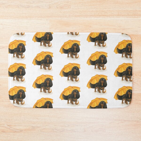 Item preview, Cavalier King Charles Spaniel - Yellow Umbrella Black and Tan designed and sold by jollyinu.