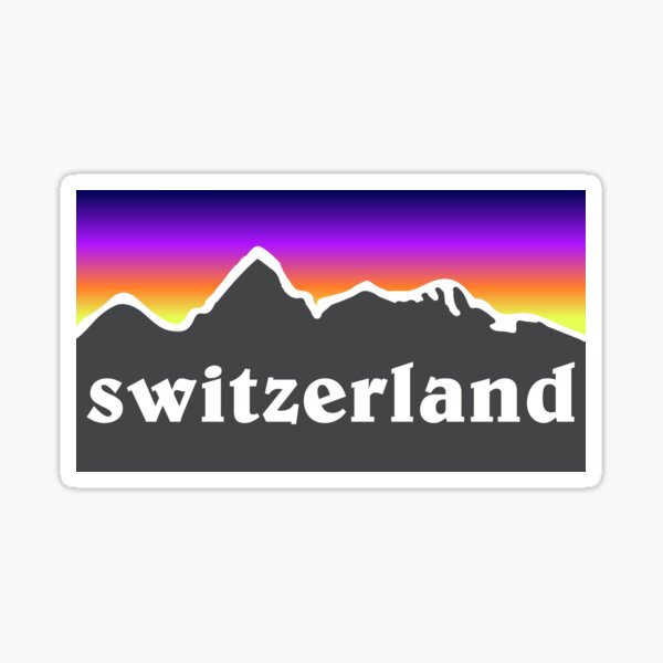 Schweiz Berg Ski Snowboard Matterhorn See Wandern Angeln Radfahren Geschenkideen Sticker