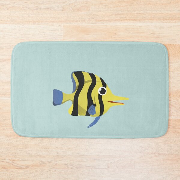 Item preview, Tropical Yellow and Black Striped Happy Fish designed and sold by EyeLoveAnimals.