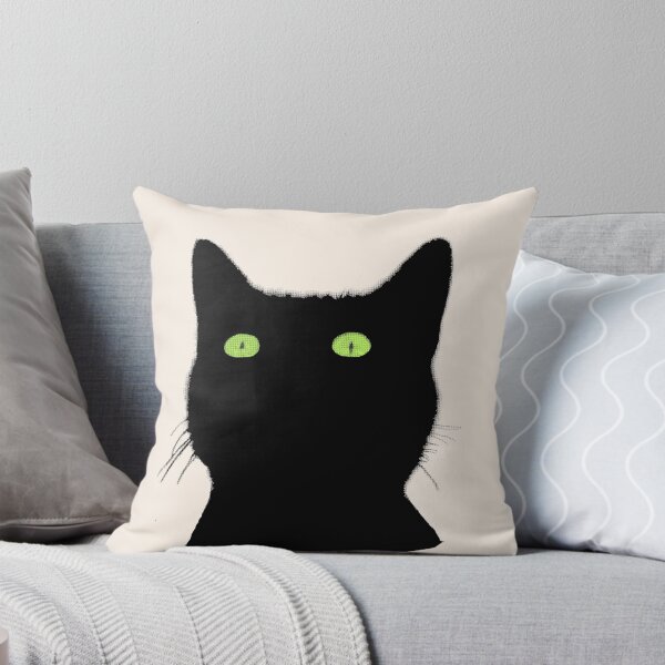 Item preview, Black Cat with Green Eyes designed and sold by Scotch Macaskill.