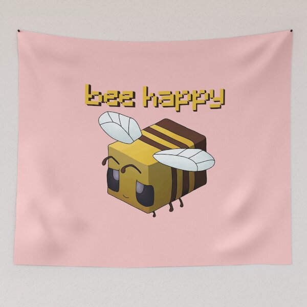 Item preview, Bee Happy (pink) designed and sold by TorpedoBubble.