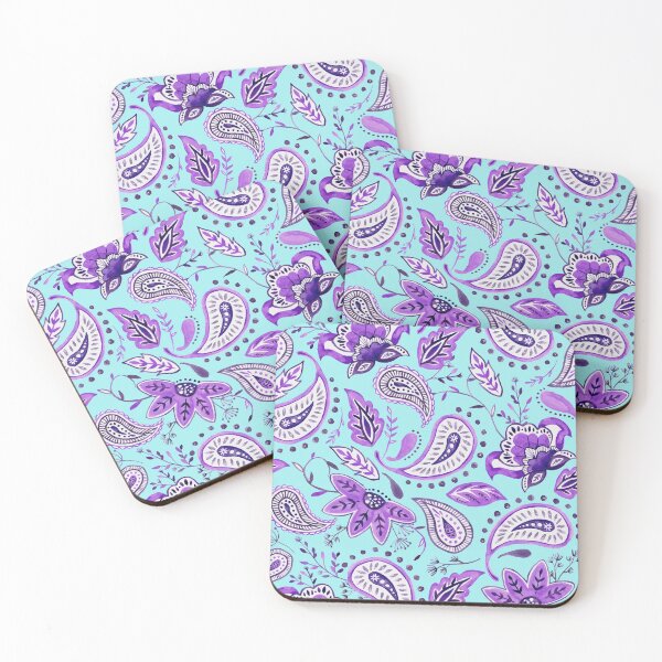 Item preview, Watercolor Purple Floral Paisley - Teal designed and sold by Beatitudes Design.