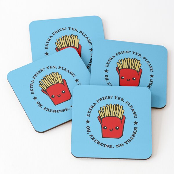 Item preview, Extra Fries Or Exercise | Funny Fitness | Food Lover designed and sold by 4wordsmovement.