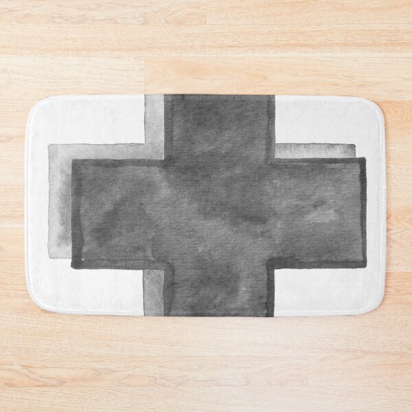 Item preview, Swiss Cross Watercolor Grey designed and sold by NordicStudio.